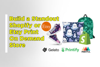 setup shopify etsy print on demand store using gelato printify printful pod shop
