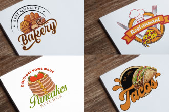 design food truck BBQ bakery cafe restaurant and food truck logo