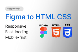 convert figma design to responsive HTML