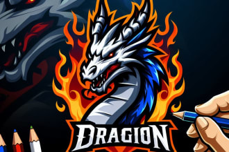 design dragon head mascot logo for your company