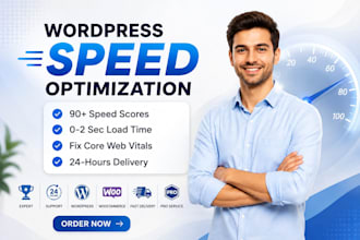 do wordpress website speed optimization and google pagespeed fix