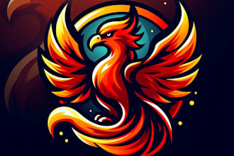design phoenix bard mascot logo for your business