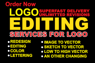 do 3 redesign update logo convert sketch or  image to vector in 6 hour