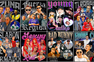 design a custom 90s bootleg rap tee shirt
