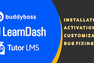 build lms website using learndash, buddyboss, tutor lms