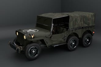 design hard surface 3d models for game and 3d printing
