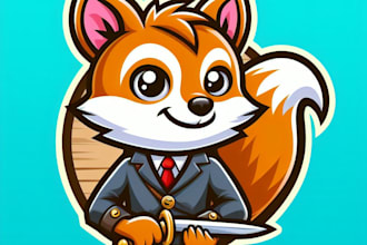 do animal cartoon character and mascot logo design