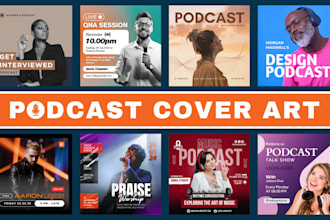 design a professional podcast cover art
