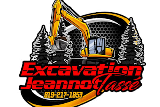 design modern excavator logo for your company