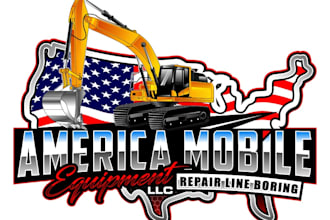 design modern excavator logo in 1 day