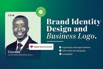 design business logo and brand identity with complete branding kit