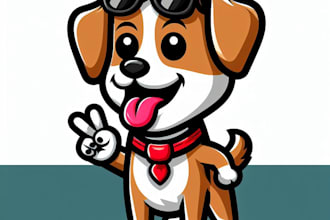 design mascot cartoon logo for your dog