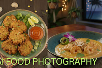 ai food photography for website, instagram etc