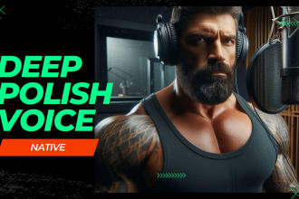 record very deep natural powerful polish voice over