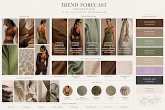 build a fashion trend direction and colour story mood board