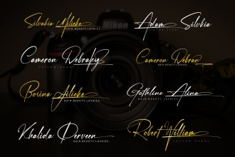 design luxury signature handwritten logo