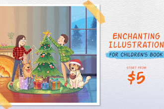create enchanting illustration for children book