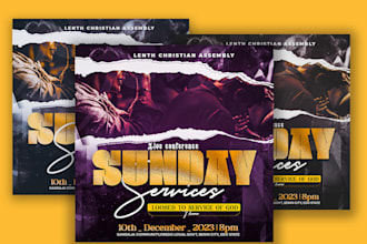 magnificent church, event flyer within 3hours