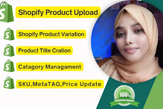 do shopify product listing and shopify data entry