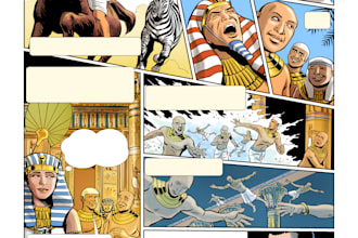 illustrate a comic book or graphic novel page for you
