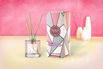 reed diffuser, candle jar label box dust cover packaging