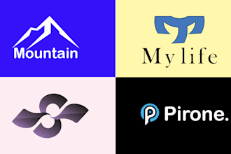 design creative minimalist negative space modern logo design