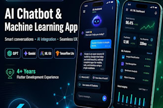 build flutter app with ai chatbot and machine learning features