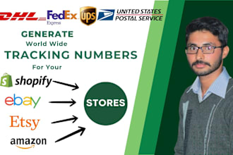 generate real tracking numbers for any shopify , amazon , ebay stores