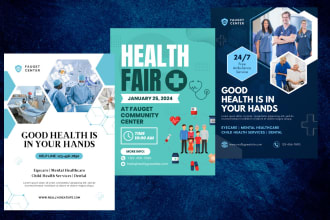 design medical flyer, pharmacy, hospital, dental, and healthcare, pet care flyer
