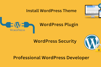 install wordpress, themes, plugins, and secure your website