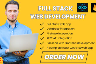 be your full stack developer in react js firebase web app