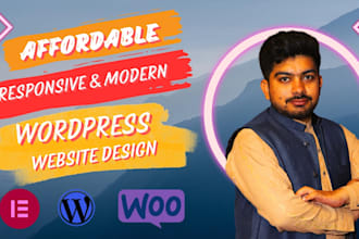 create affordable, clean, and modern wordpress website design