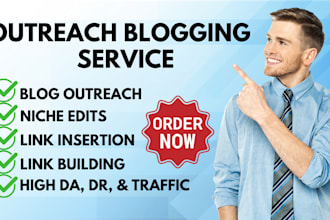 build blogger outreach SEO backlink through link building niche edit link insert