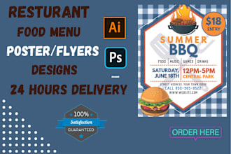design modern, restaurant menu, food menu, flyer menu poster