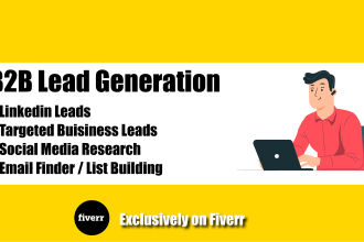 do b2b lead generation linkedin leads and business research