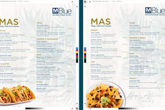 diseñare un menú digital y físico para tu restaurante