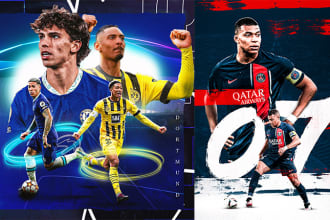 create modern football and sports posters and flyer