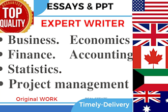 do project management, economics, business, accounting, english, finance, essay