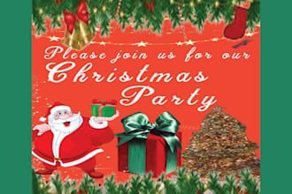 do christmas card,greating card,holiday invitation,or party poster design