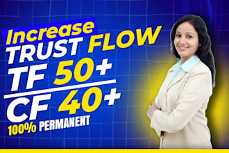 increase majestic trust flow tf 40 cf 40 plus using high authority tf backlinks