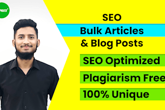 write unique SEO bulk articles and blog posts