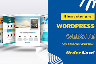 design wordpress website with elementor pro
