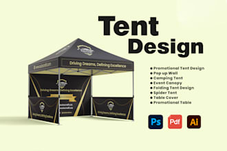 design custom canopy tent, table cover and flag for your exhibition