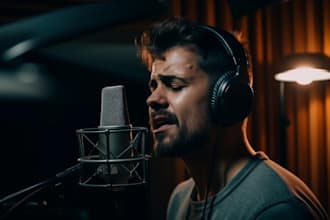 voiceover in a deep male voice in russian