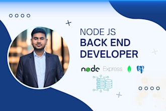 be a node js backend developer, express js mongodb postgresql rest api
