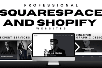 design and customize shopify or squarespace websites
