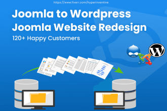 joomla to wordpress or shopify and redesign your website
