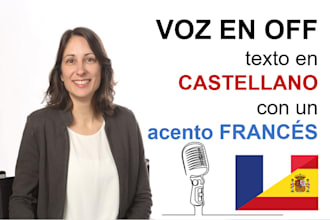 record any spanish text with a native french female voice