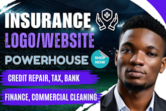 design financial insurance bank credit card repair tax commercial cleaning logo