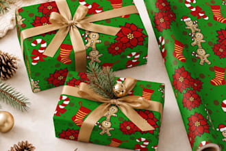 design chrsitmas wrapping paper designs